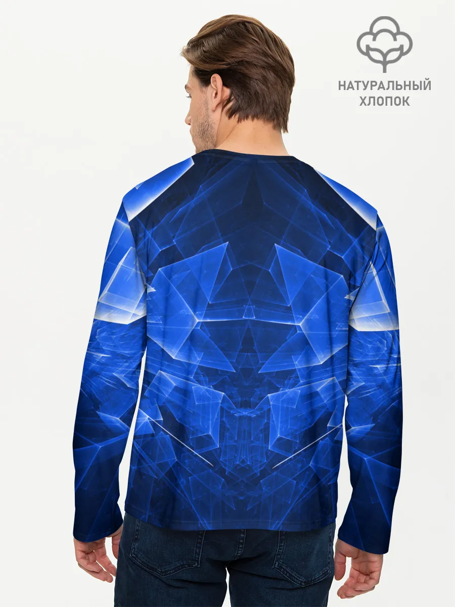Мужской лонгслив базовый / СИНЯЯ БРОНЯ