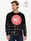 Мужской лонгслив базовый / Atlanta Hawks