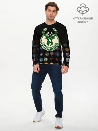 Мужской лонгслив базовый / Milwaukee Bucks