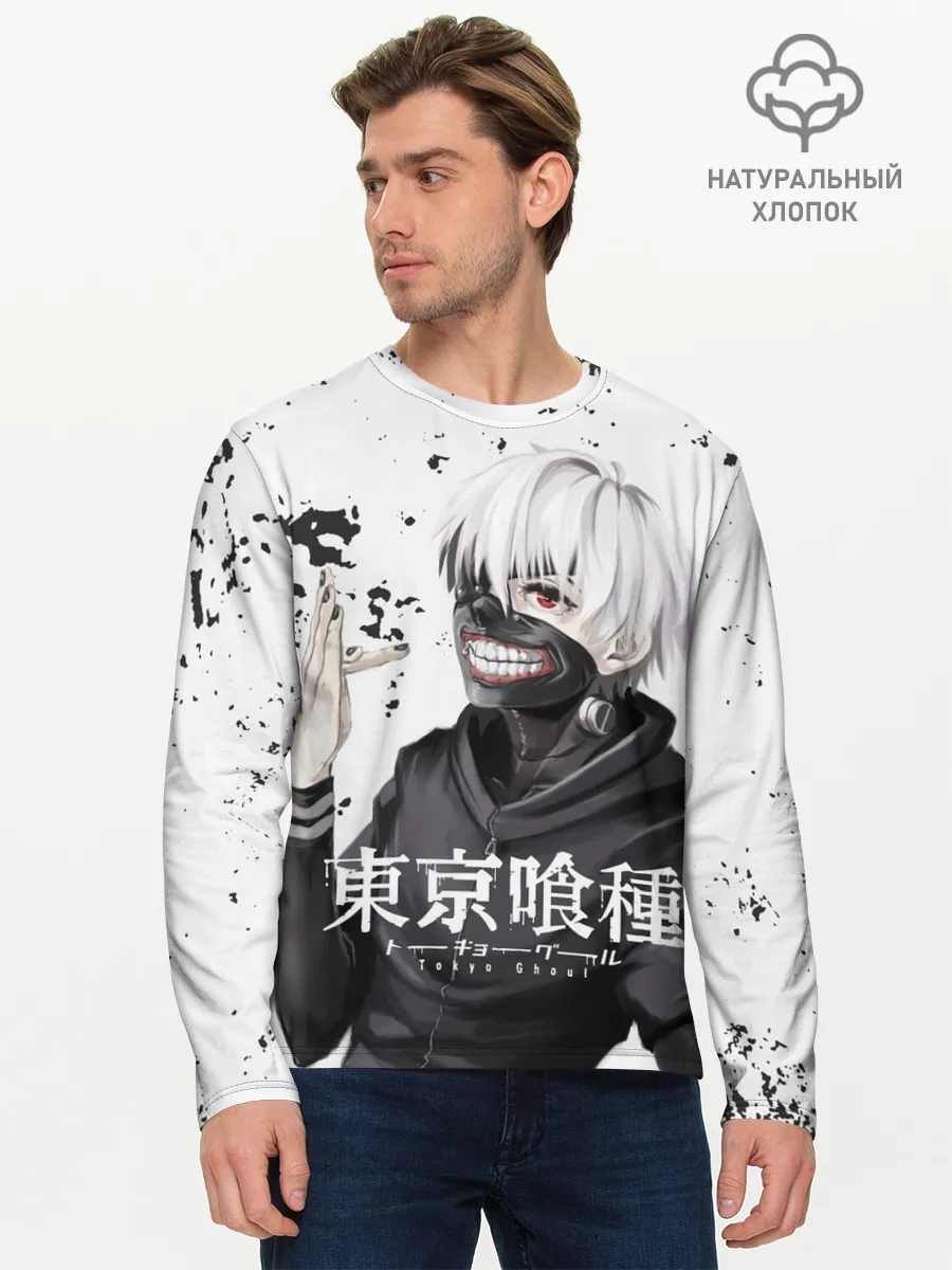 Мужской лонгслив базовый / Токийский гуль