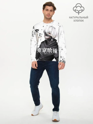 Мужской лонгслив базовый / Токийский гуль