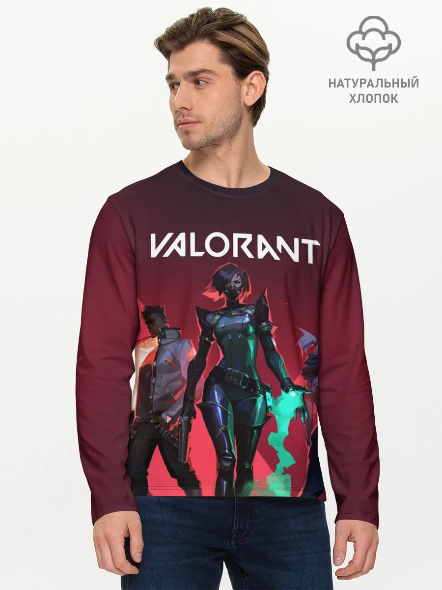 Мужской лонгслив базовый / Valorant