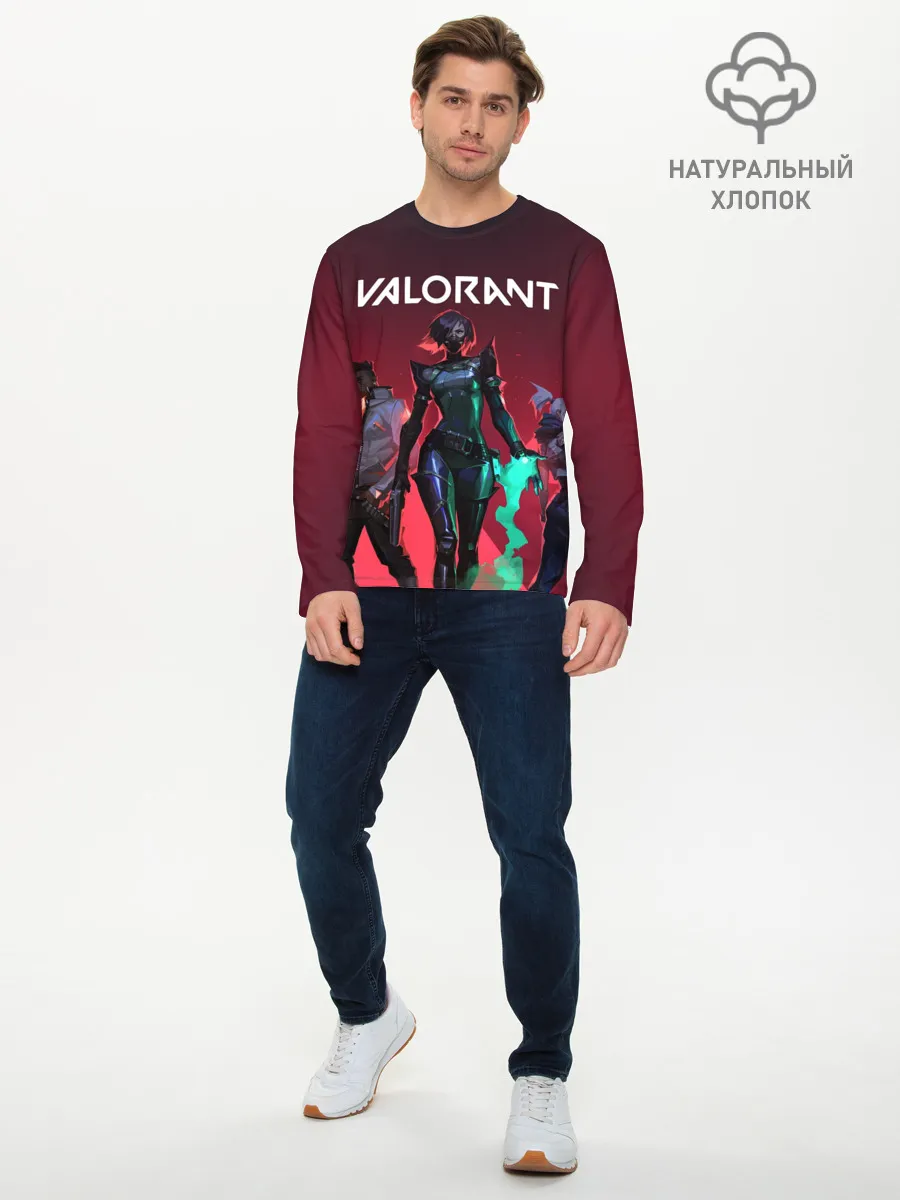 Мужской лонгслив базовый / Valorant
