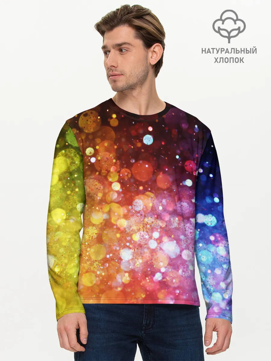 Мужской лонгслив базовый / Боке