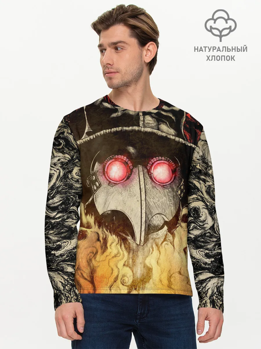 Мужской лонгслив базовый / Чумной доктор Мор