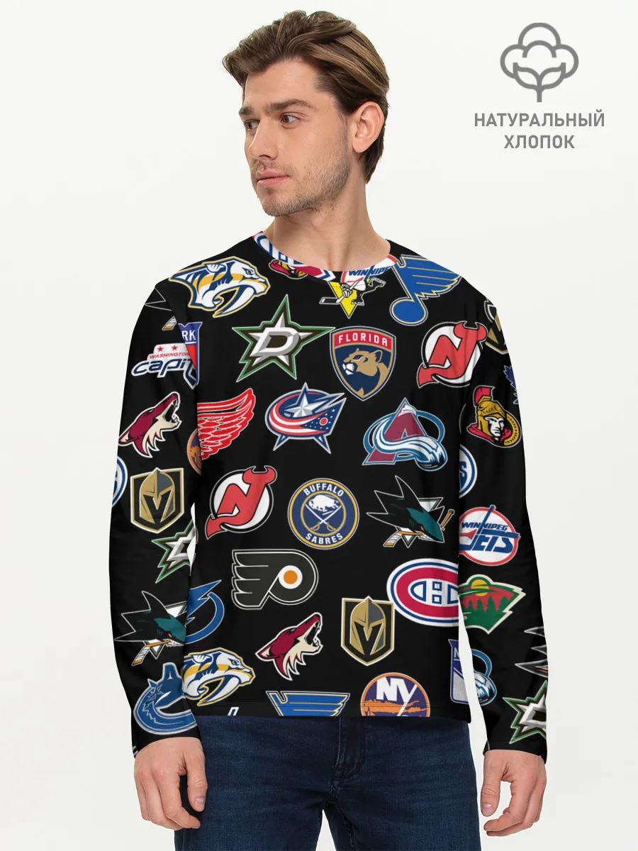 Мужской лонгслив базовый / NBA PATTERN