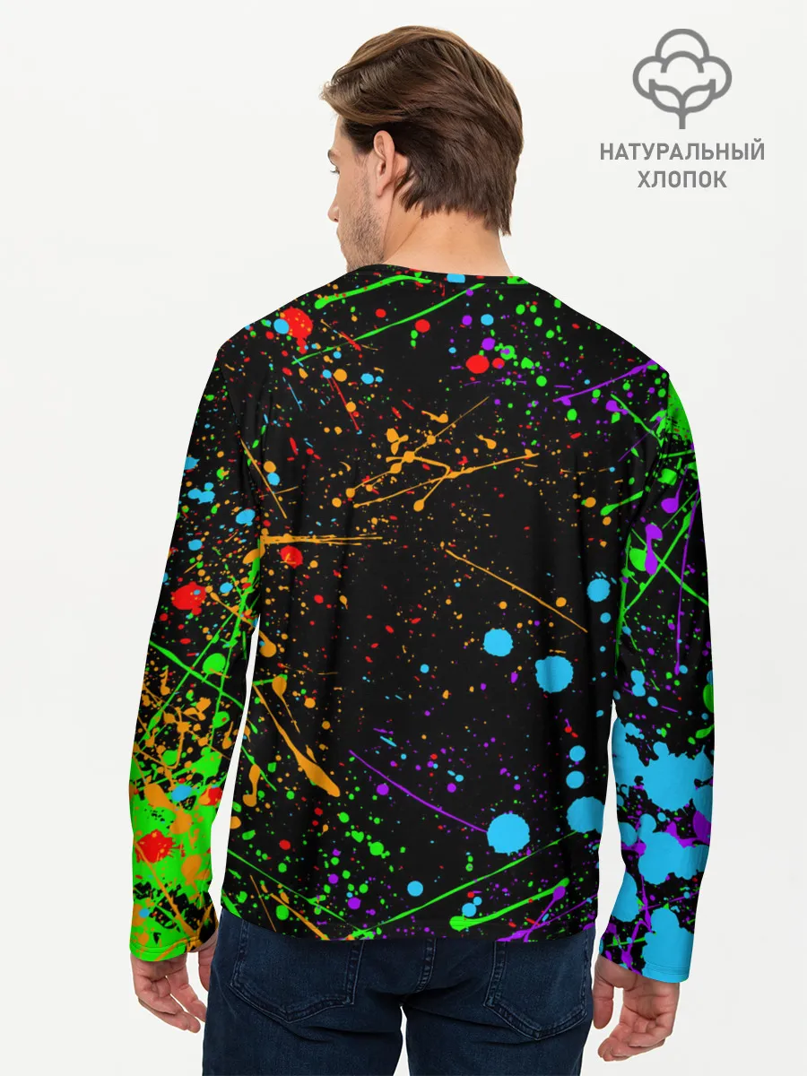 Мужской лонгслив базовый / БРЫЗГИ КРАСОК