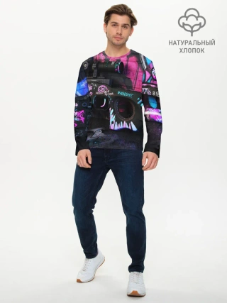 Мужской лонгслив базовый / CS GO:НЕОНУАР