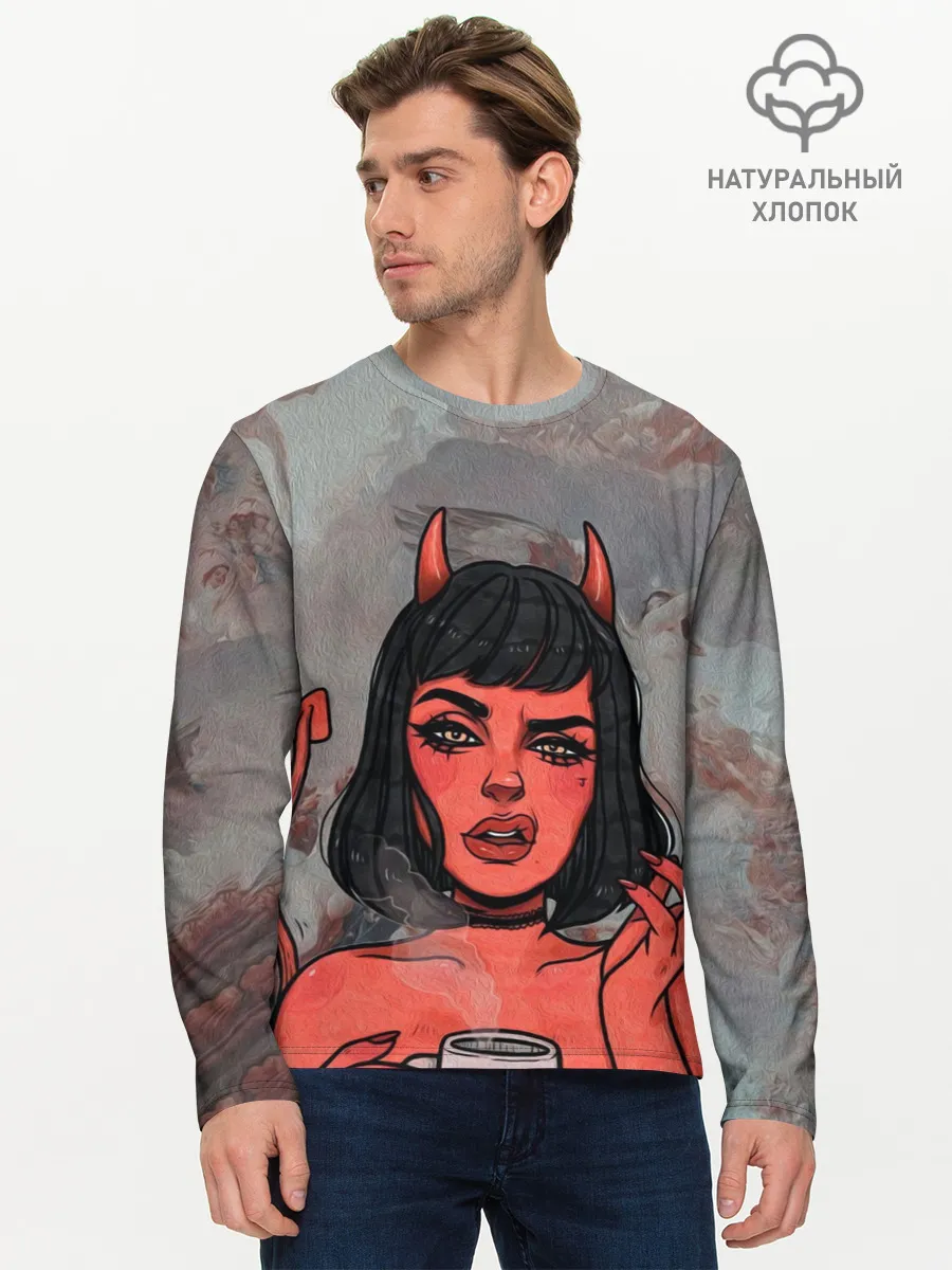 Мужской лонгслив базовый / КОФЕЕК