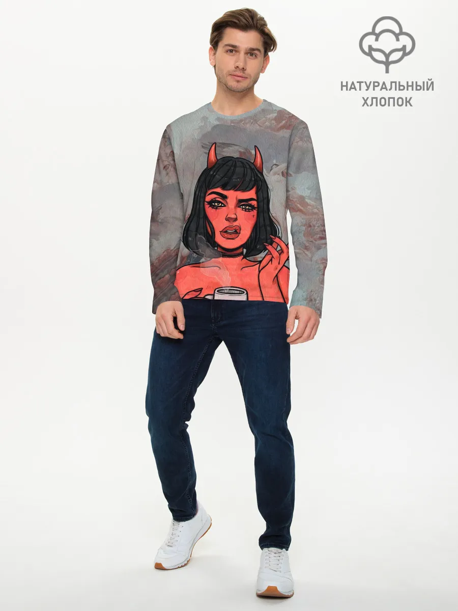 Мужской лонгслив базовый / КОФЕЕК