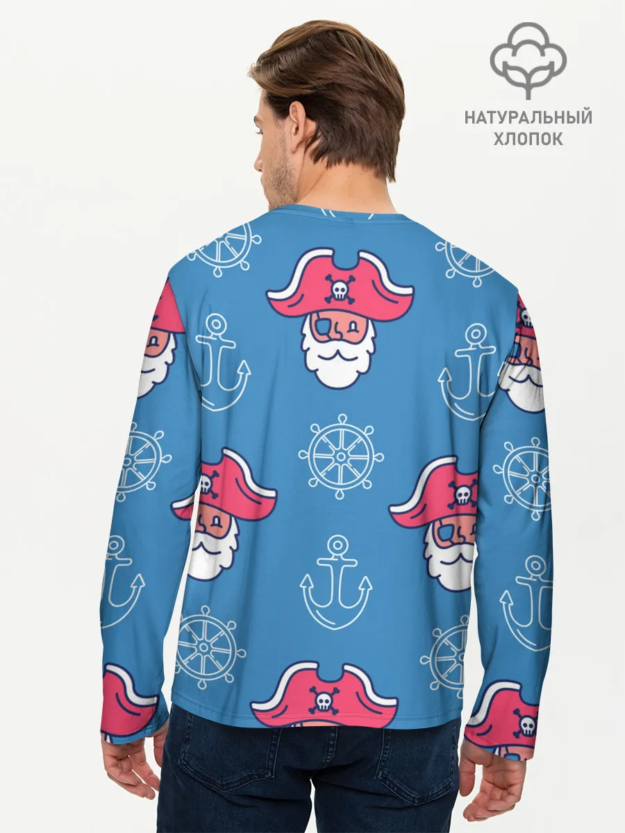 Мужской лонгслив базовый / Пиратский арт
