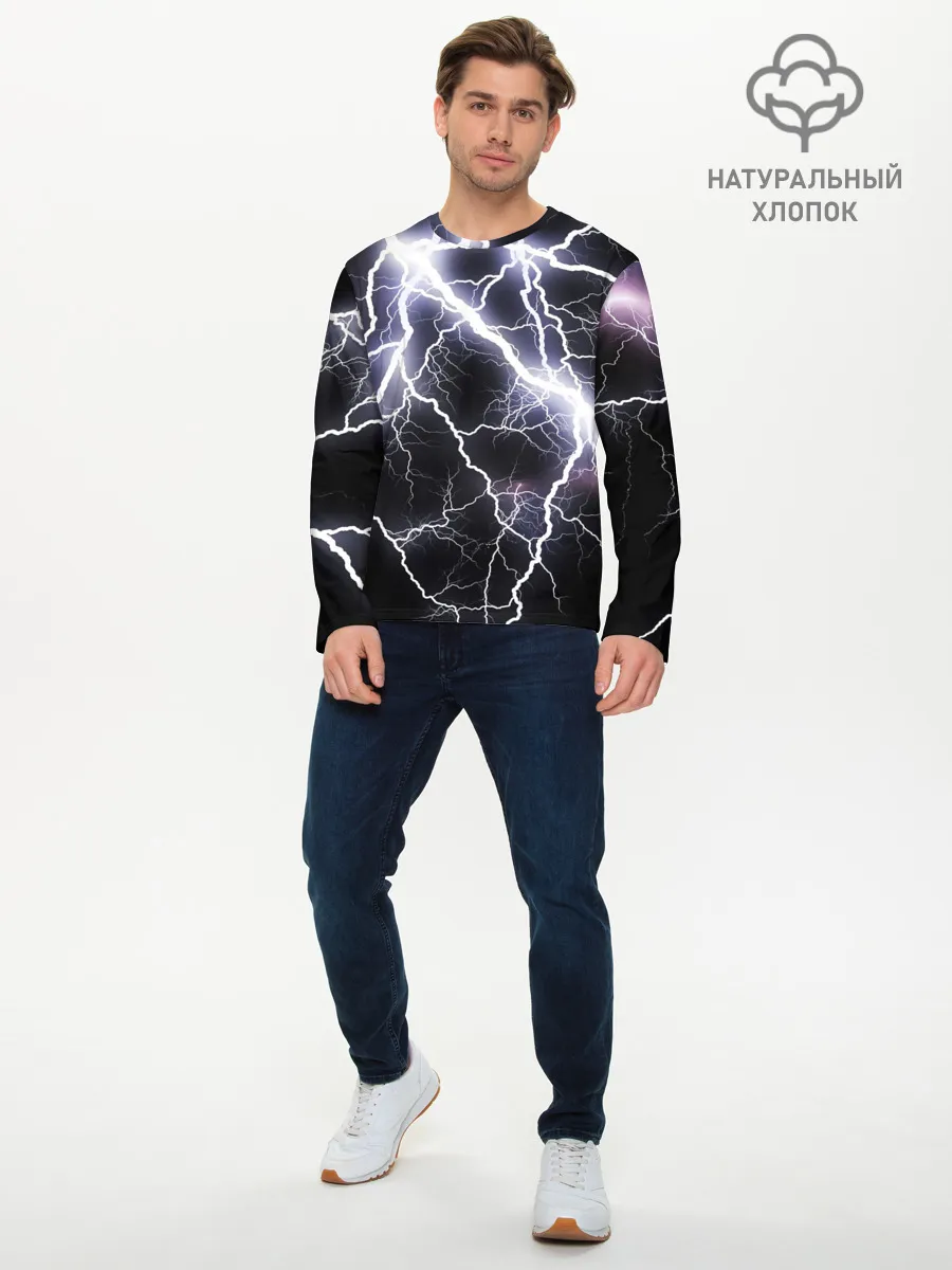 Мужской лонгслив базовый / Молния
