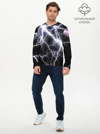 Мужской лонгслив базовый / Молния