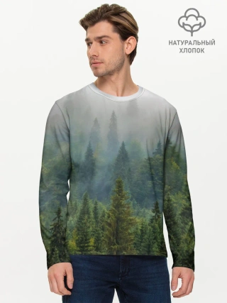 Мужской лонгслив базовый / Лес