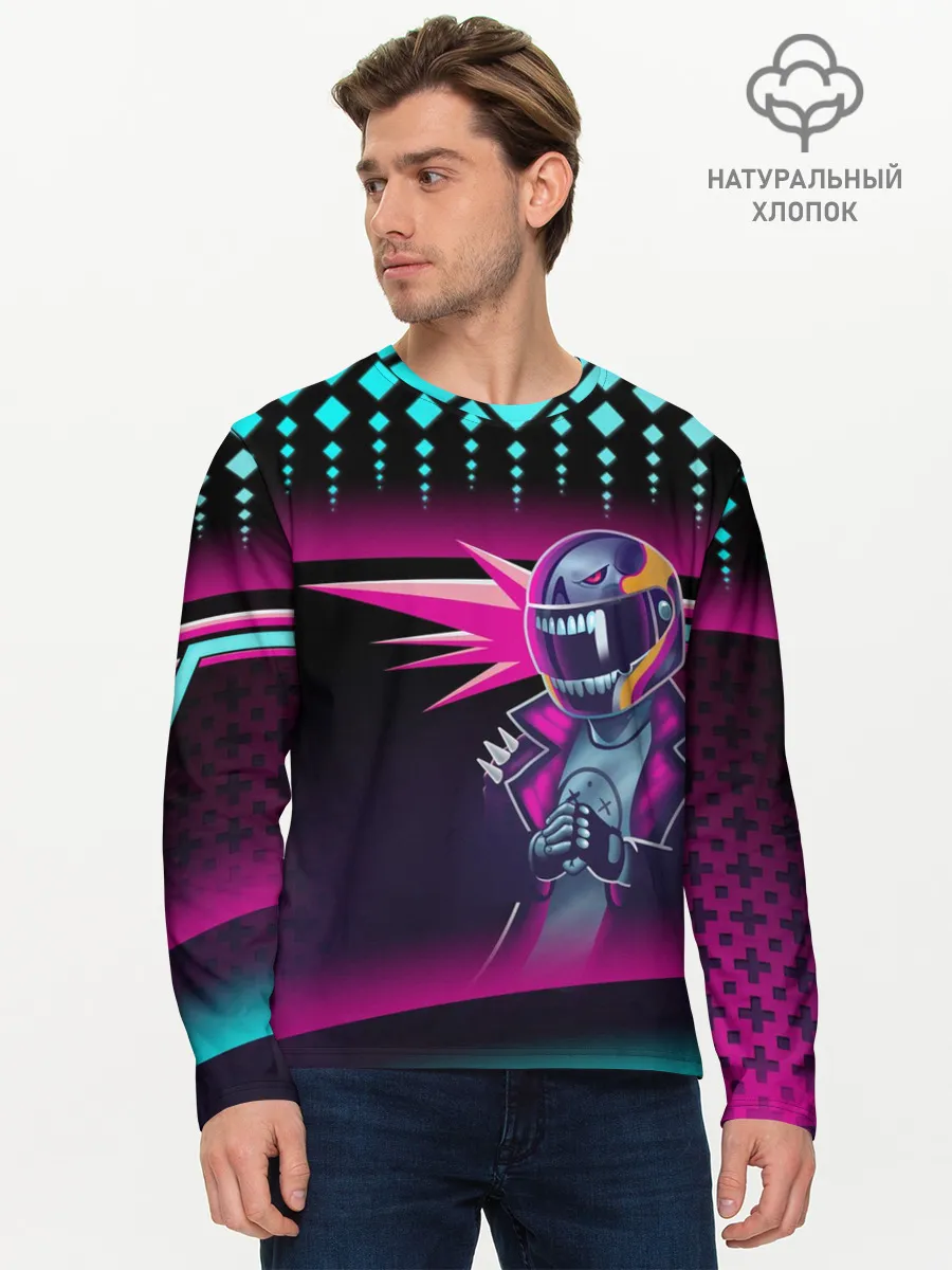 Мужской лонгслив базовый / НЕОНОВЫЙ ГОНЩИК