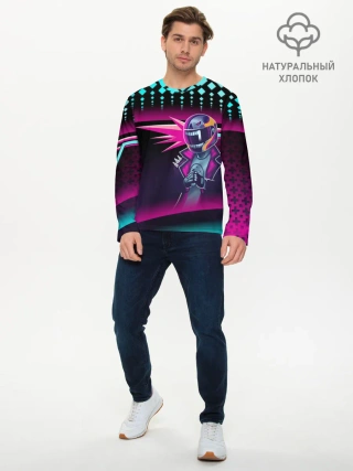 Мужской лонгслив базовый / НЕОНОВЫЙ ГОНЩИК