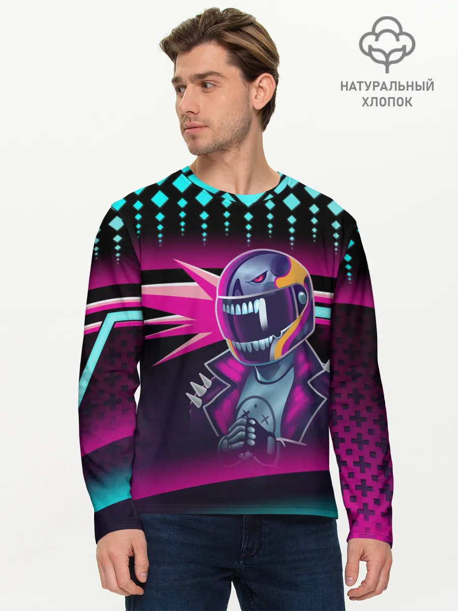 Мужской лонгслив базовый / НЕОНОВЫЙ ГОНЩИК