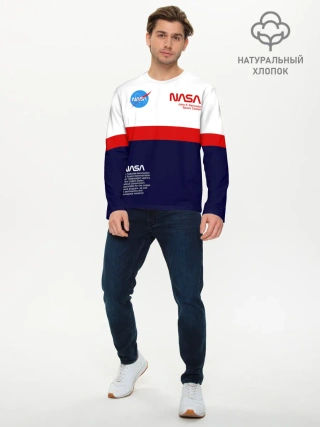 Мужской лонгслив базовый / NASA