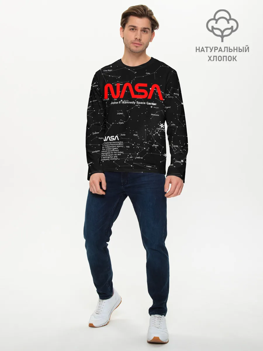 Мужской лонгслив базовый / NASA