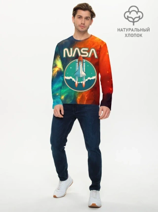 Мужской лонгслив базовый / NASA