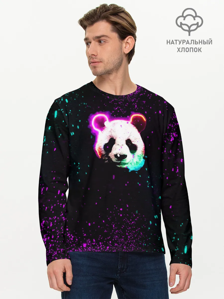 Мужской лонгслив базовый / Панда