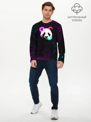 Мужской лонгслив базовый / Панда