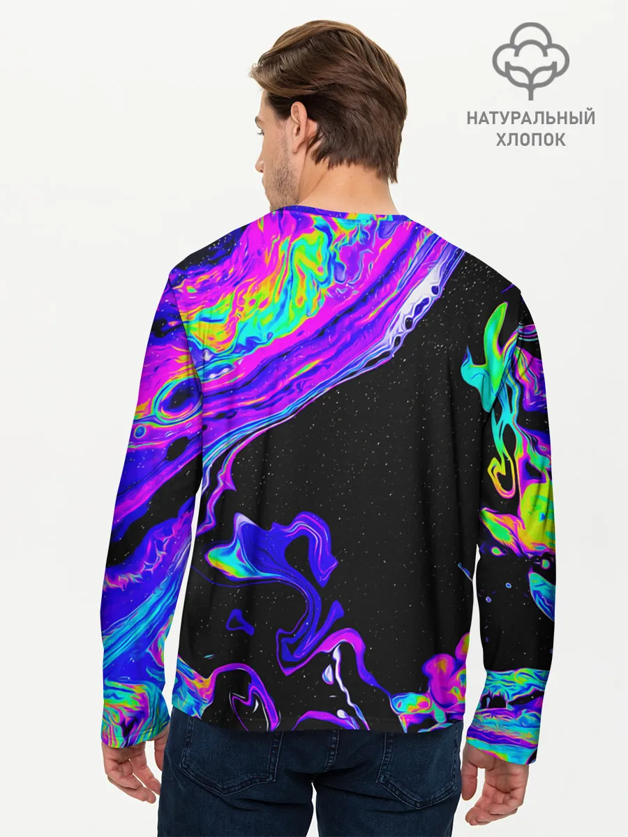 Мужской лонгслив базовый / DIGITAL ABSTRACT