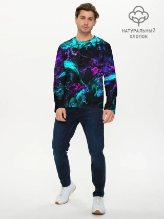 Мужской лонгслив базовый / НЕОНОВАЯ АБСТРАКЦИЯ | NEON