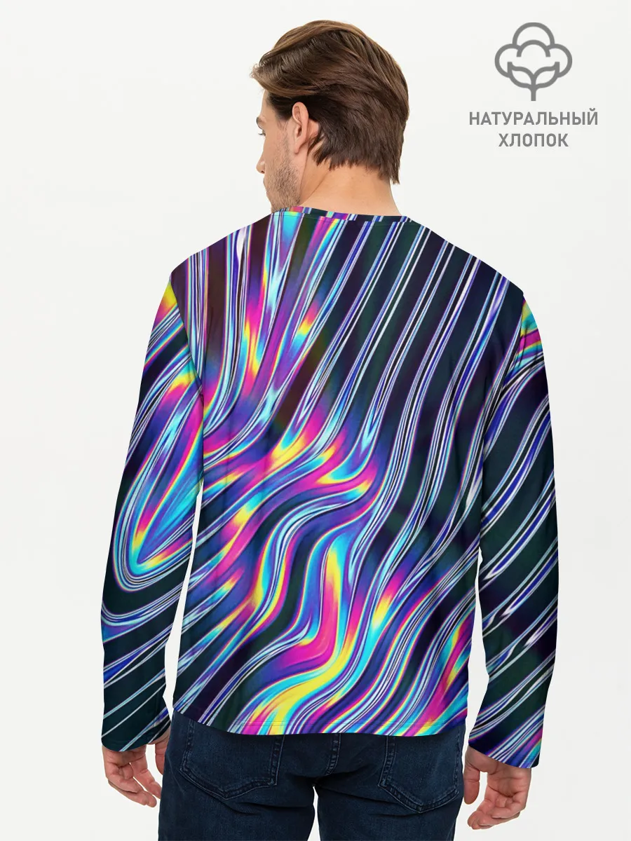 Мужской лонгслив базовый / DIGITAL ABSTRACT
