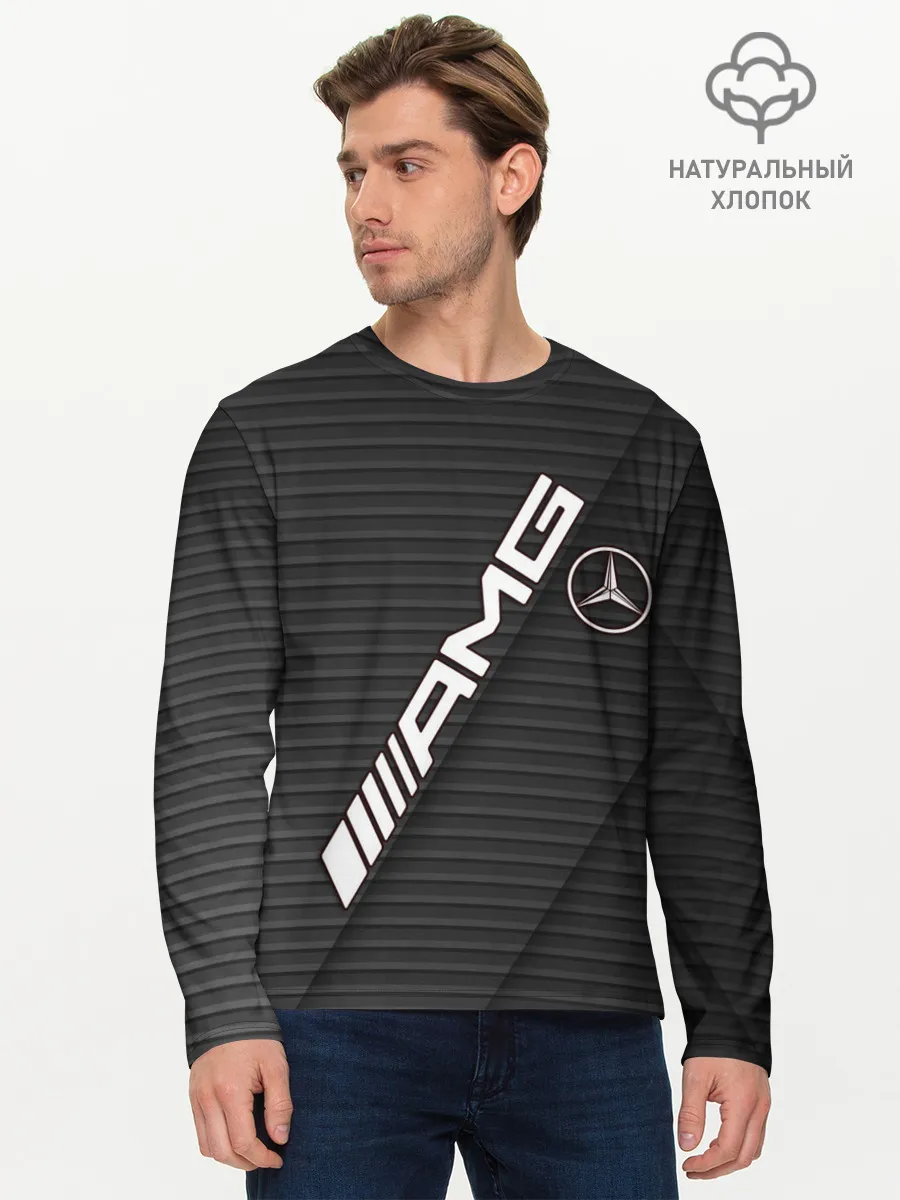 Мужской лонгслив базовый / Mercedes