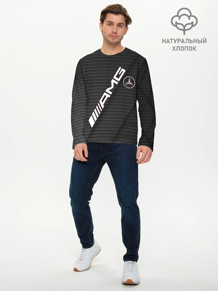 Мужской лонгслив базовый / Mercedes