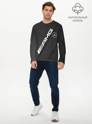 Мужской лонгслив базовый / Mercedes