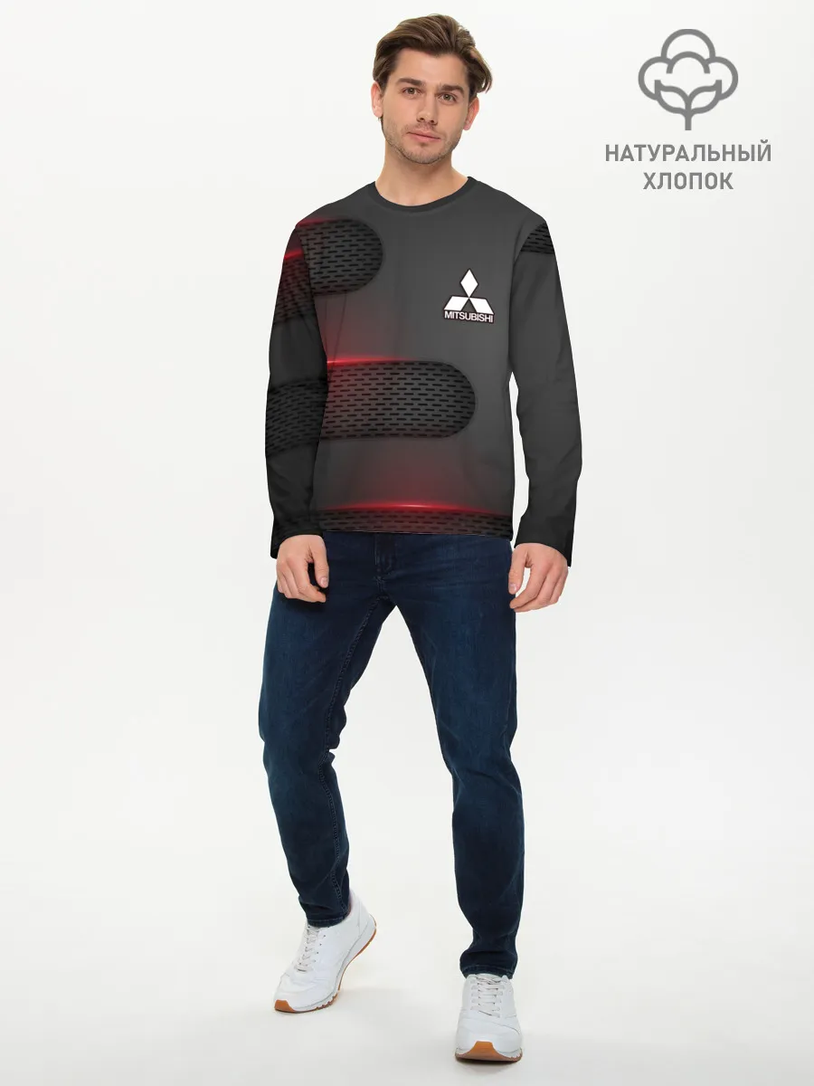 Мужской лонгслив базовый / Mitsubishi