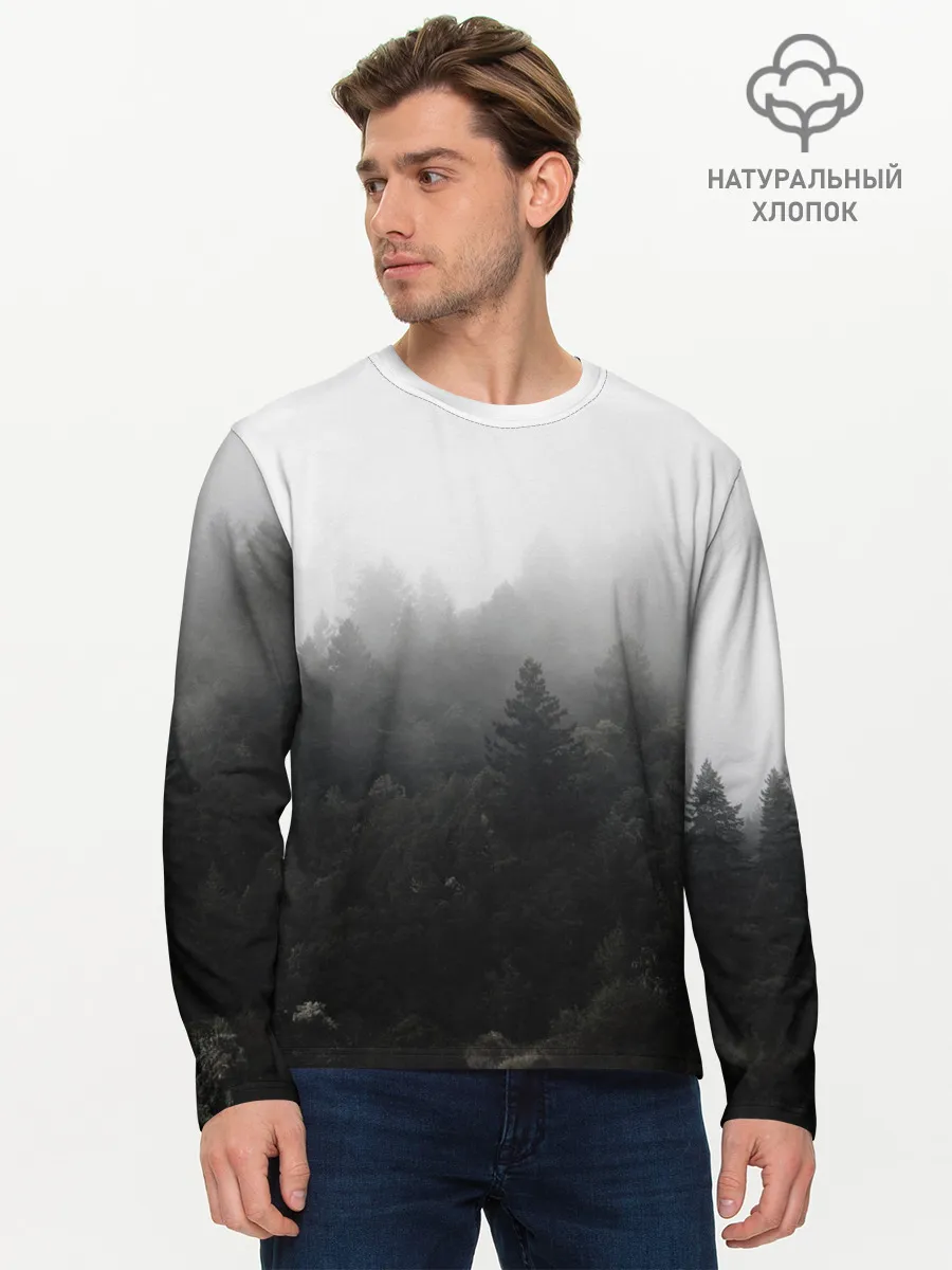 Мужской лонгслив базовый / Лес