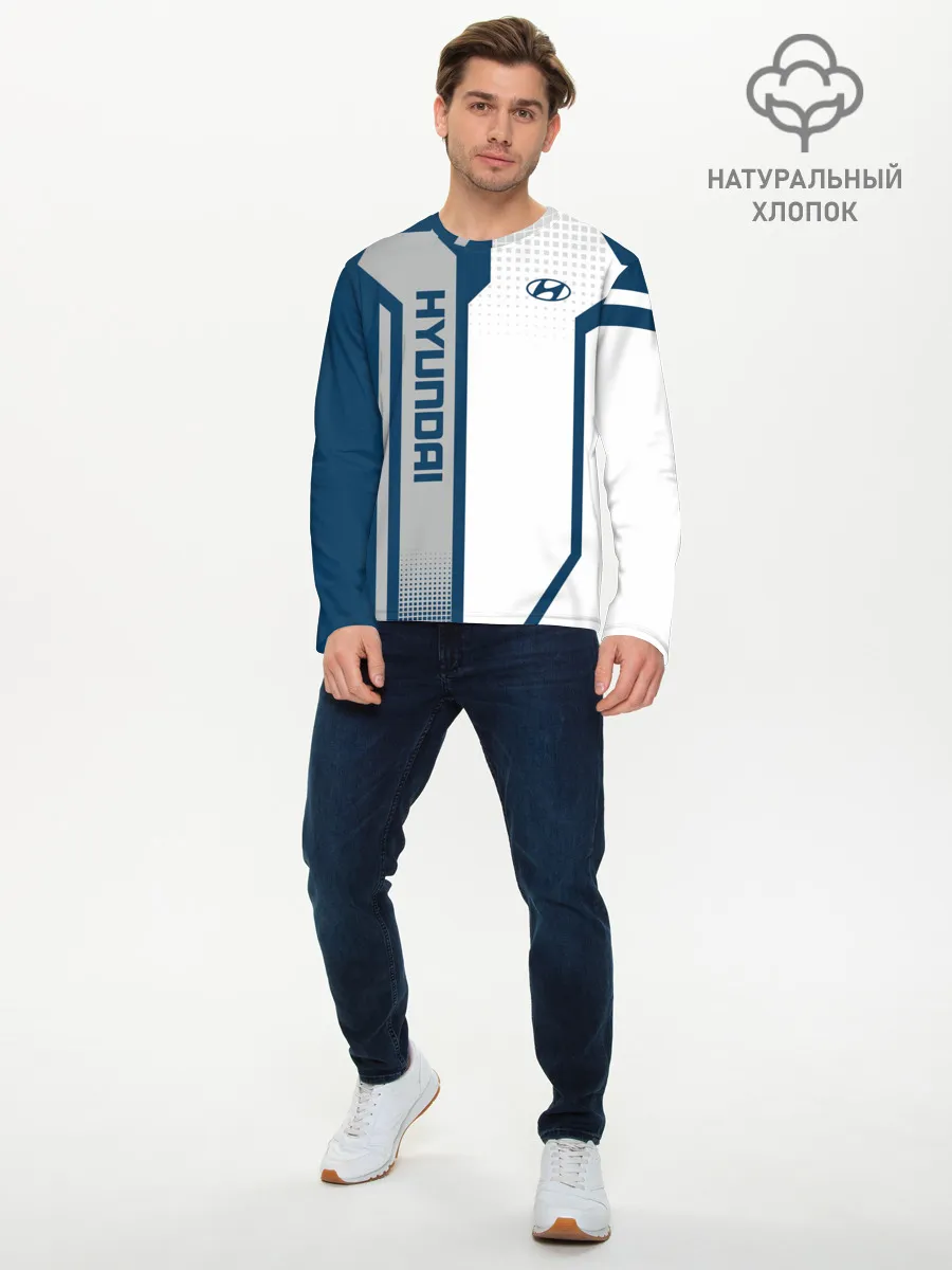 Мужской лонгслив базовый / Hyundai Driver team