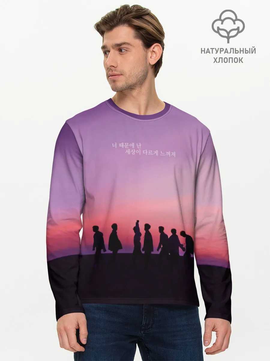 Мужской лонгслив базовый / BTS