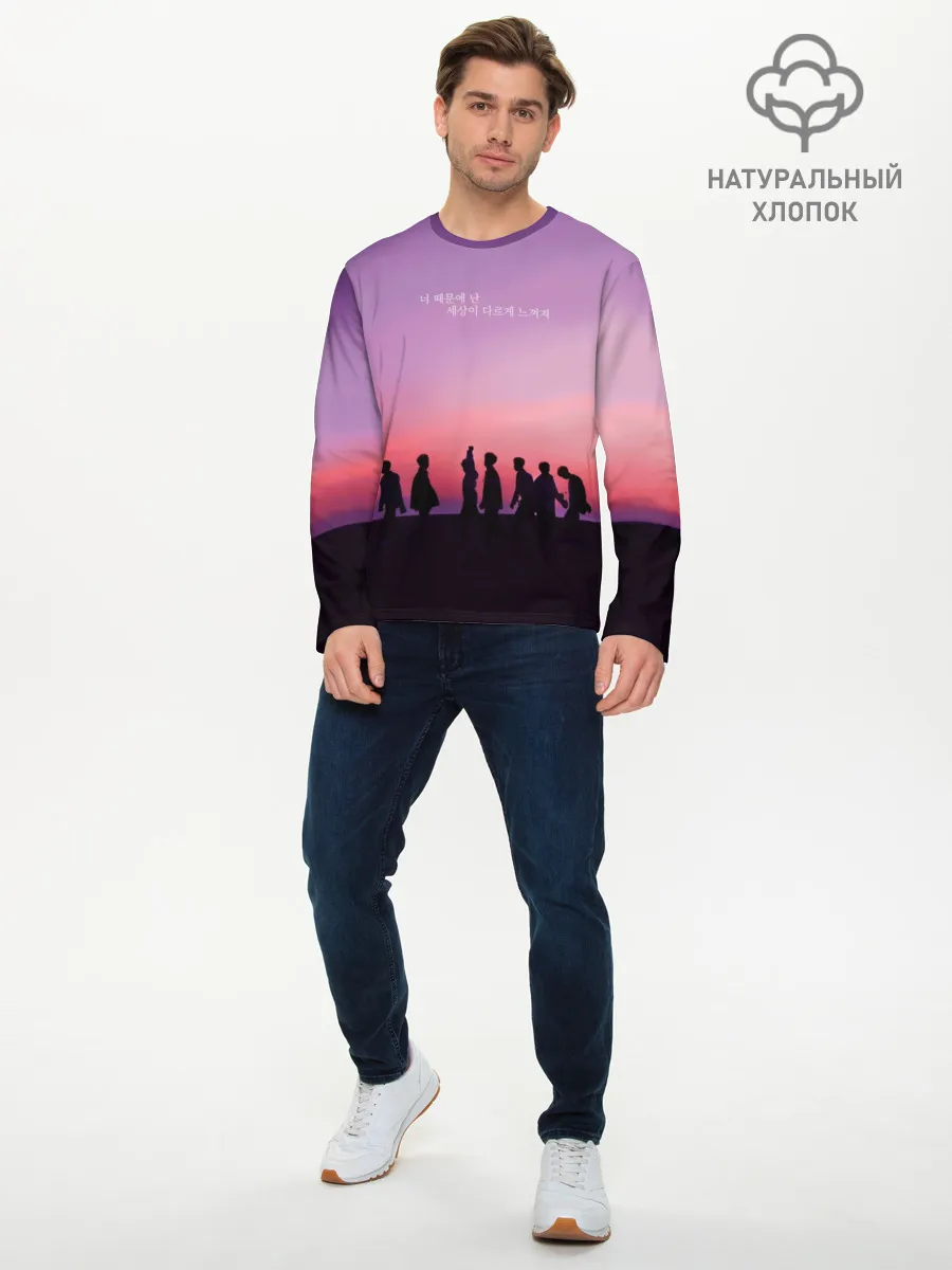 Мужской лонгслив базовый / BTS
