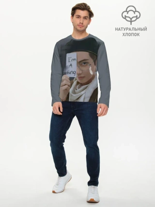 Мужской лонгслив базовый / BTS