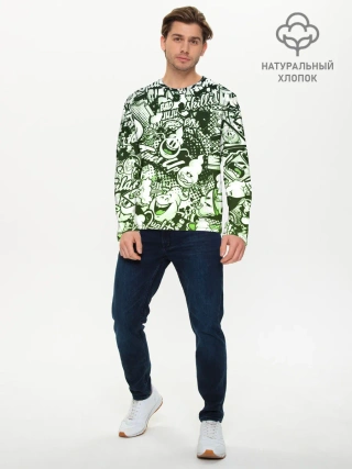 Мужской лонгслив базовый / Граффити