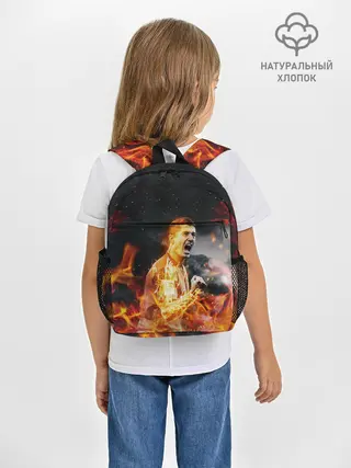 Рюкзак детский / РОБЕРТ ЛЕВАНДОВСКИ / ОГОНЬ