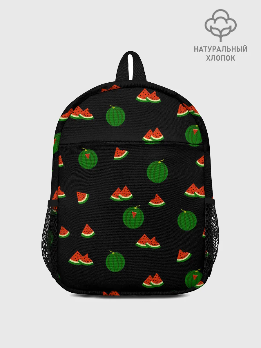 Рюкзак детский / Арбуз на черном фоне