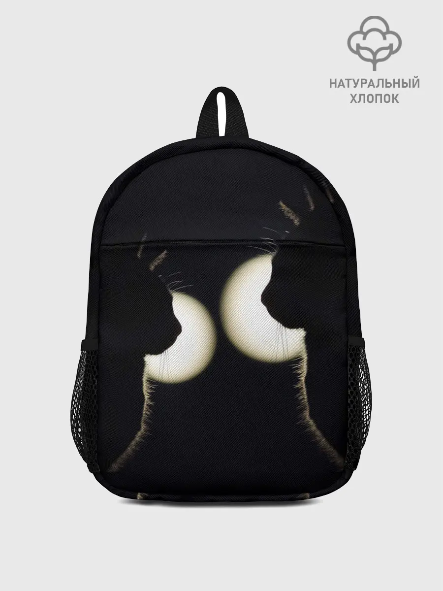 Рюкзак детский / Пара | Силуэты черных кошек