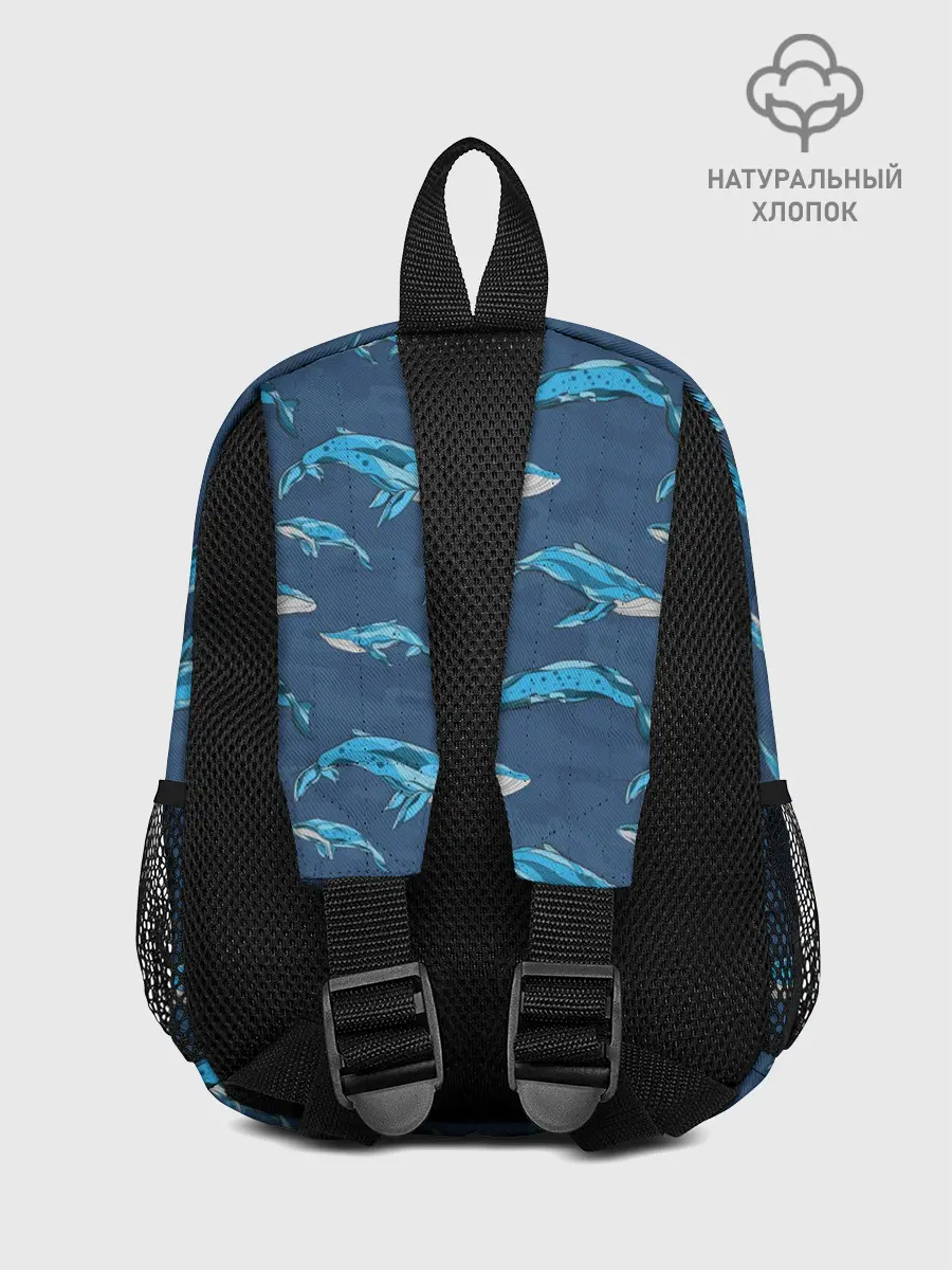 Рюкзак детский / Киты на синем