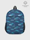 Рюкзак детский / Киты на синем