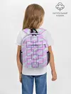 Рюкзак детский / графический: клетка полоска