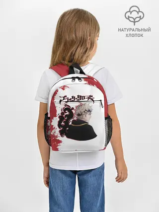 Рюкзак детский / Аста Чёрный клевер красный дым