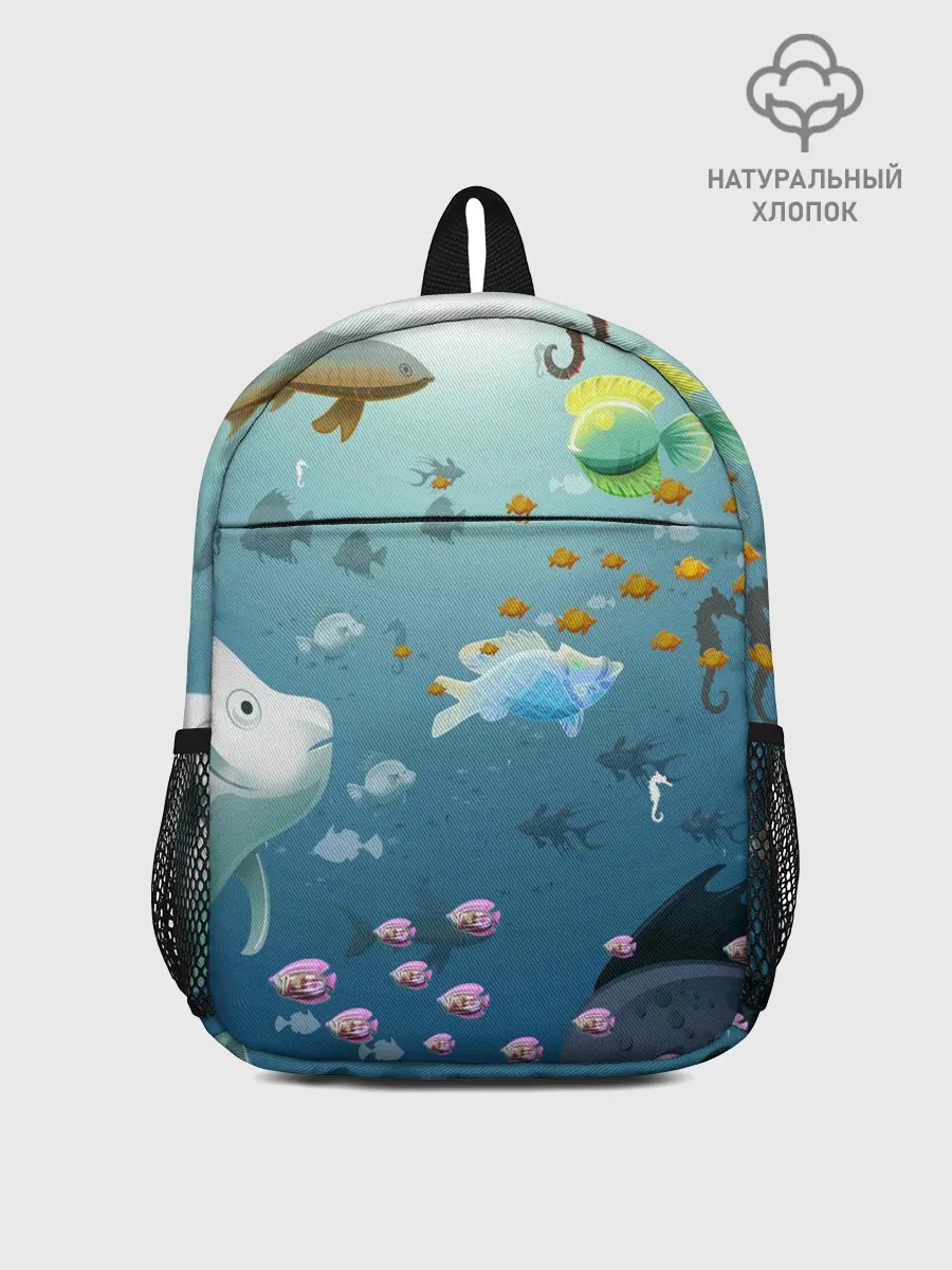 Рюкзак детский / Мультяшные рыбки | Пляжная