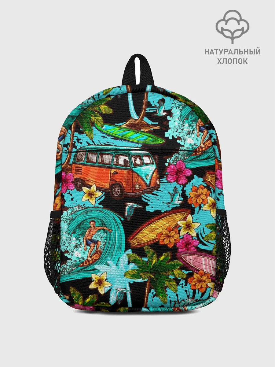 Рюкзак детский / Пальмы, волны, серфинг