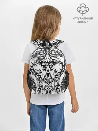 Рюкзак детский / ТАТУ ЧЕРНО БЕЛОЕ УЗОР