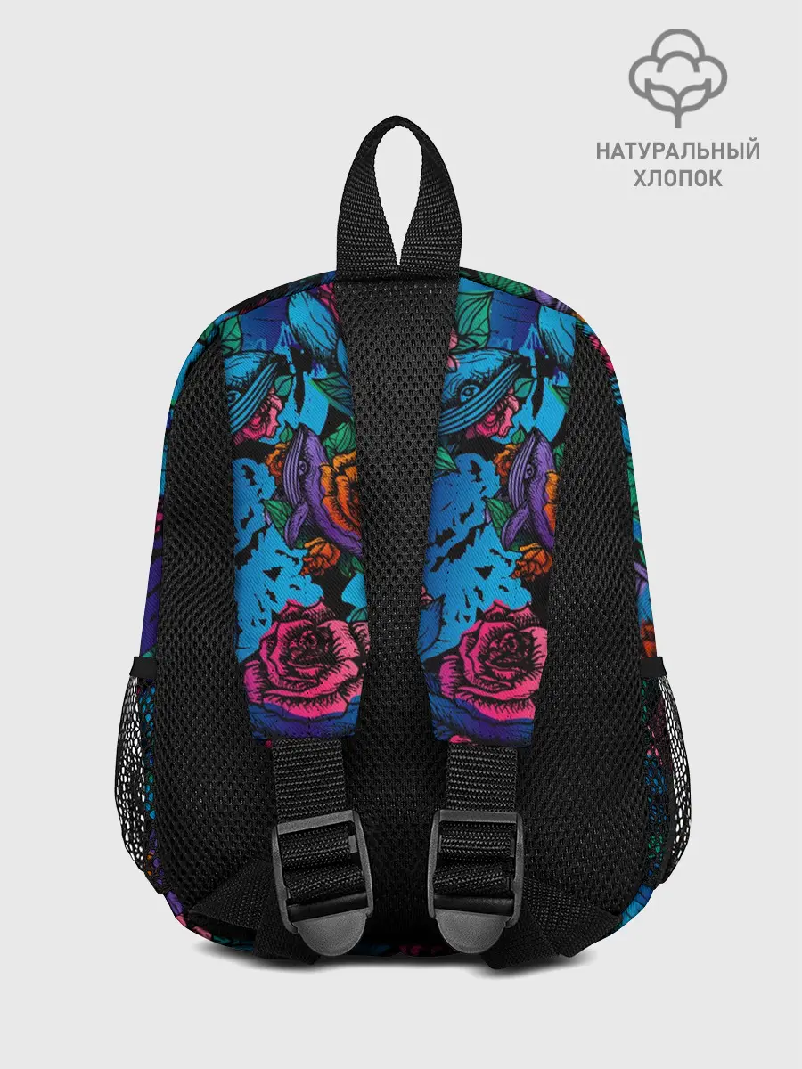 Рюкзак детский / Киты и цветы